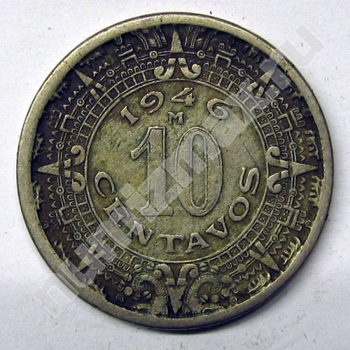 Монета: 10 centavos 1946 г. (реверс)