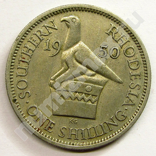 Монета: 1 shilling 1950 г. (реверс)