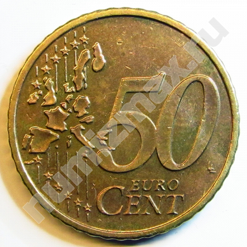 Монета: 50 евроцентов 2007 г. (реверс)