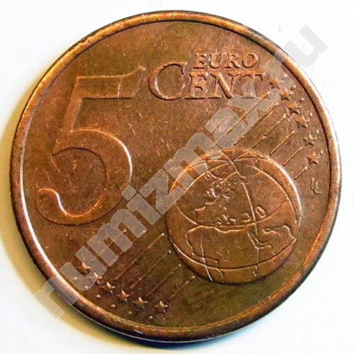 Монета: 5 евроцентов 2008 г. (реверс)