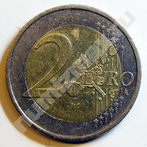 Монета: 2 евро 2002 г. (реверс)