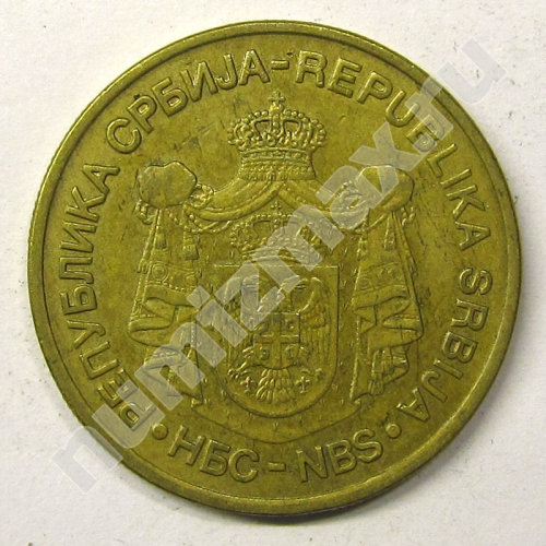 Монета: 5 динаров 2007 г. (аверс)