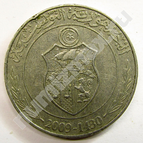 Монета: 1 динар 2009 г. (аверс)