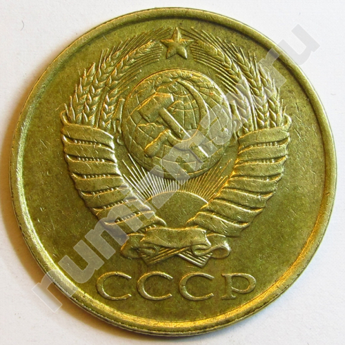 Монета: 5 коп. 1989 г. (аверс)