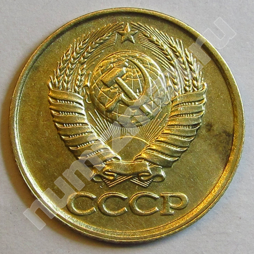 Монета: 1 коп. 1987 г. (аверс)