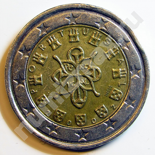 Монета: 2 евро 2002 г. (аверс)