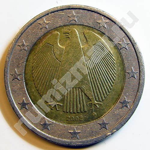Монета: 2 евро 2002 г. (аверс)