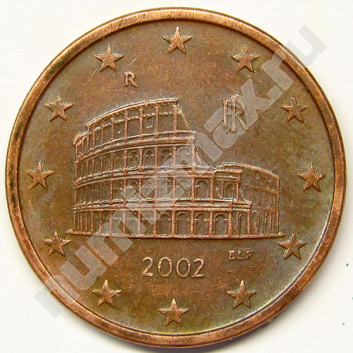 Монета: 50 евроцент 2002 г. (аверс)