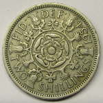 Монета: 2 shillings 1954 г. (Великобритания)