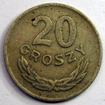 Монета: 20 groszy 1949 г. (Польша)