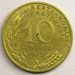Монета: 10 centimes 1982 г. (Франция)