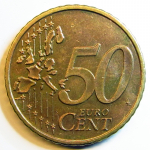Монета: 50 евроцентов 2007 г.